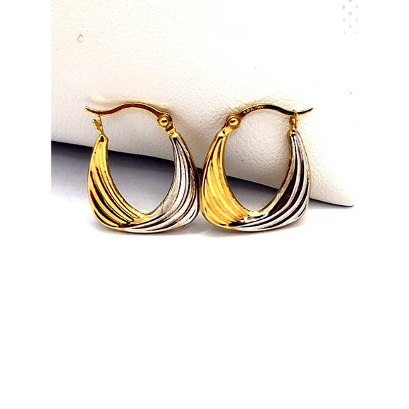 14K REAL GOLD Hollow Super Light Hoop Earrings - Picture 8 of 11